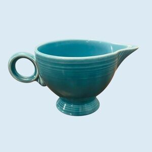 ⬇️ REDUCED! Vintage Fiesta Handled Creamer in Original Turquoise